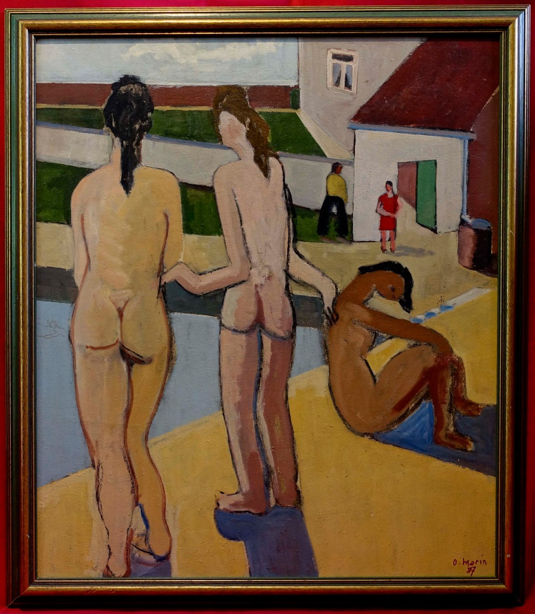 Oscar Marin (1909-1994) - Les Baigneuses - 