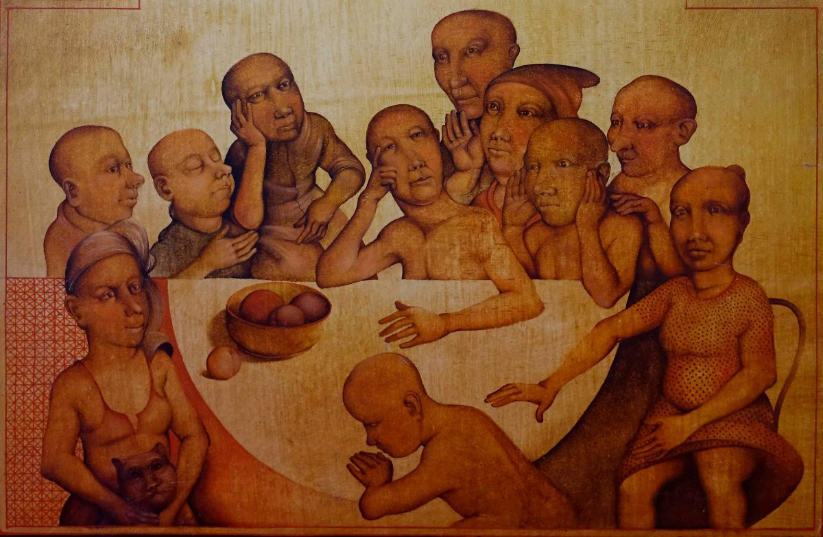 Edvardas Kokanauskis (1952-2002) - The Waiting - Surrealist - -photo-6