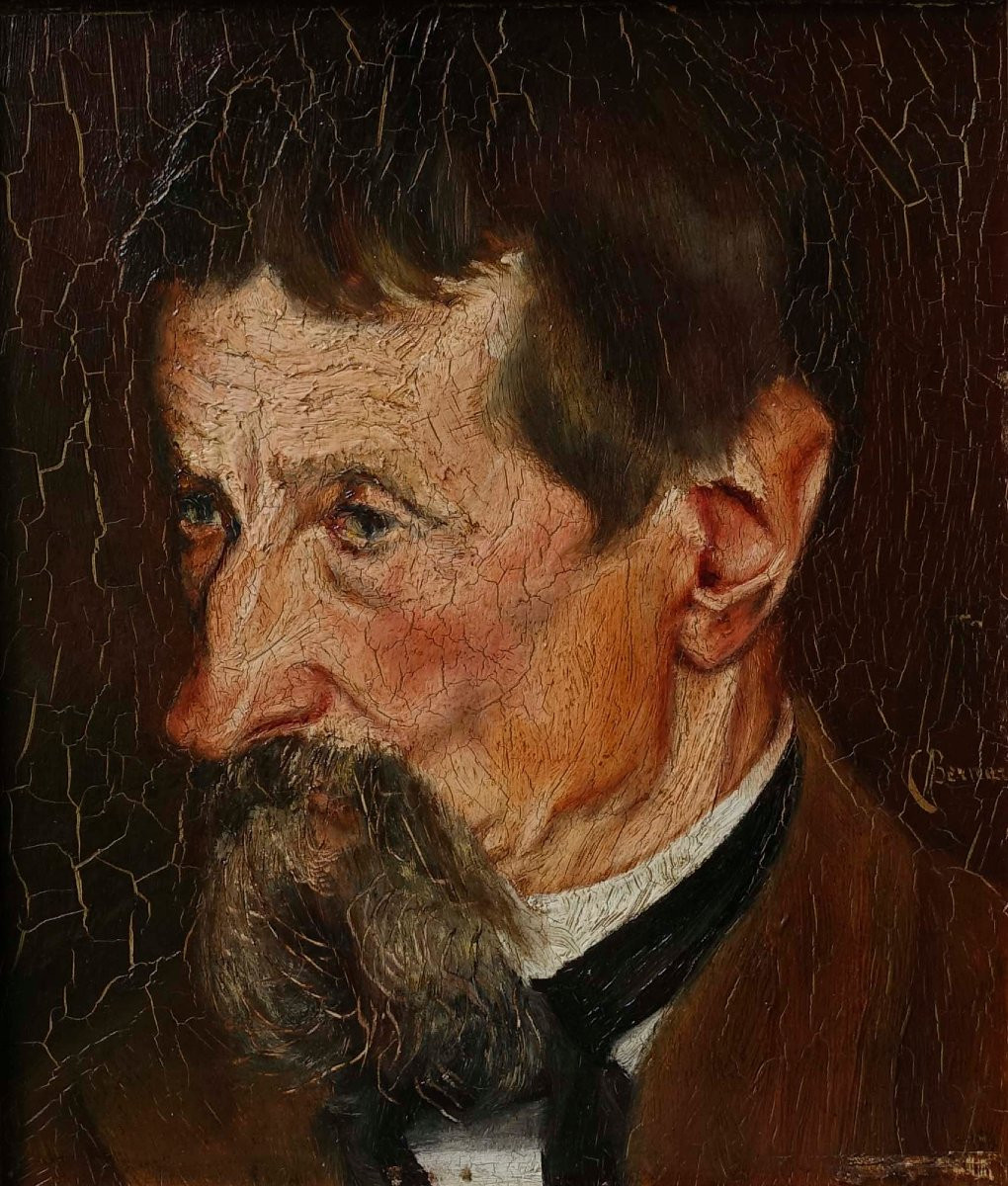 Petit Portrait 1910 - Signé Bernard --photo-2