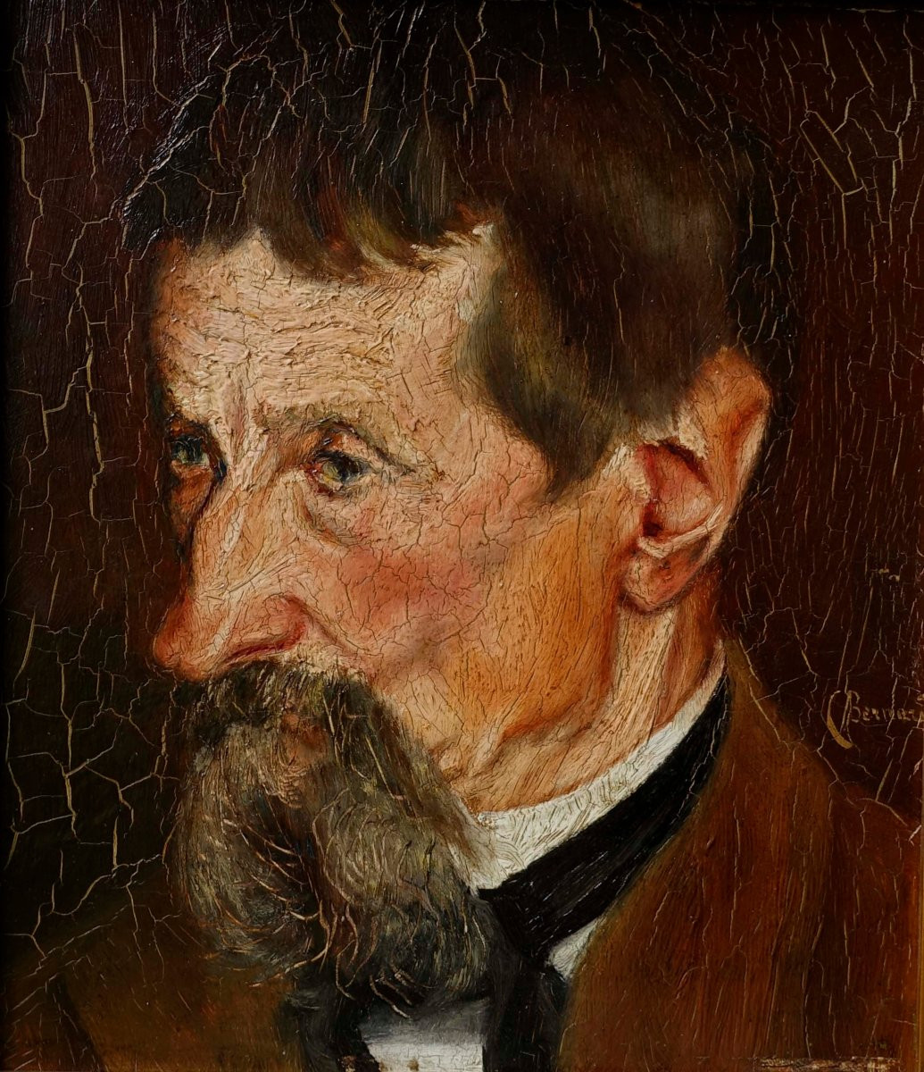 Petit Portrait 1910 - Signé Bernard --photo-4