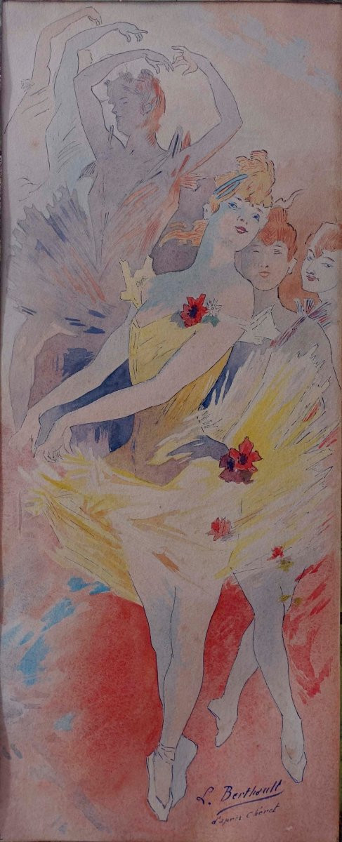 Lucien Berthault - Ballerines 1895 - D'Après Cheret - -photo-6