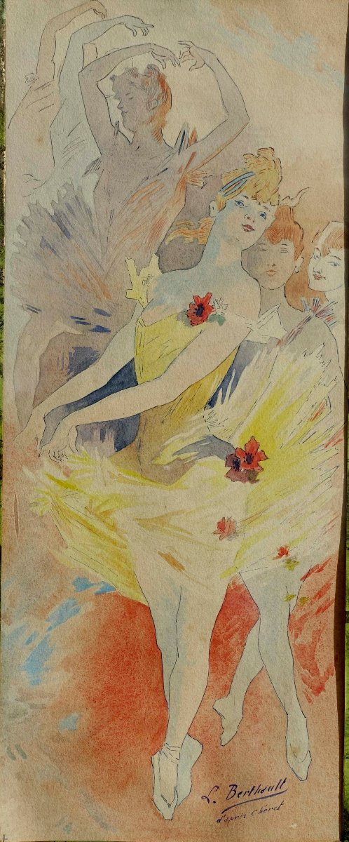 Lucien Berthault - Ballerines 1895 - D'Après Cheret - -photo-7