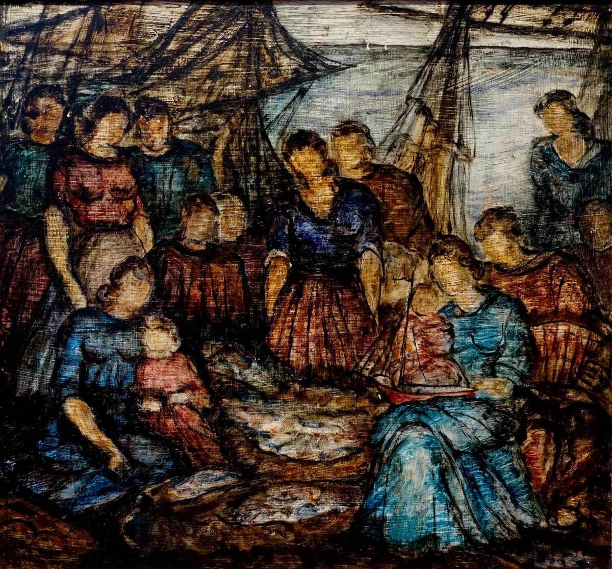 Alfons Blomme (1889-1979) - Market Gardening 1950 - -photo-2