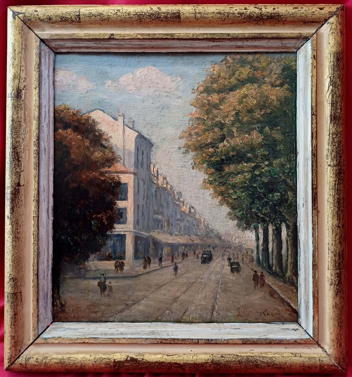 Georges Redon (1869-1943) - Paris 1920 – Boulevard Animé -