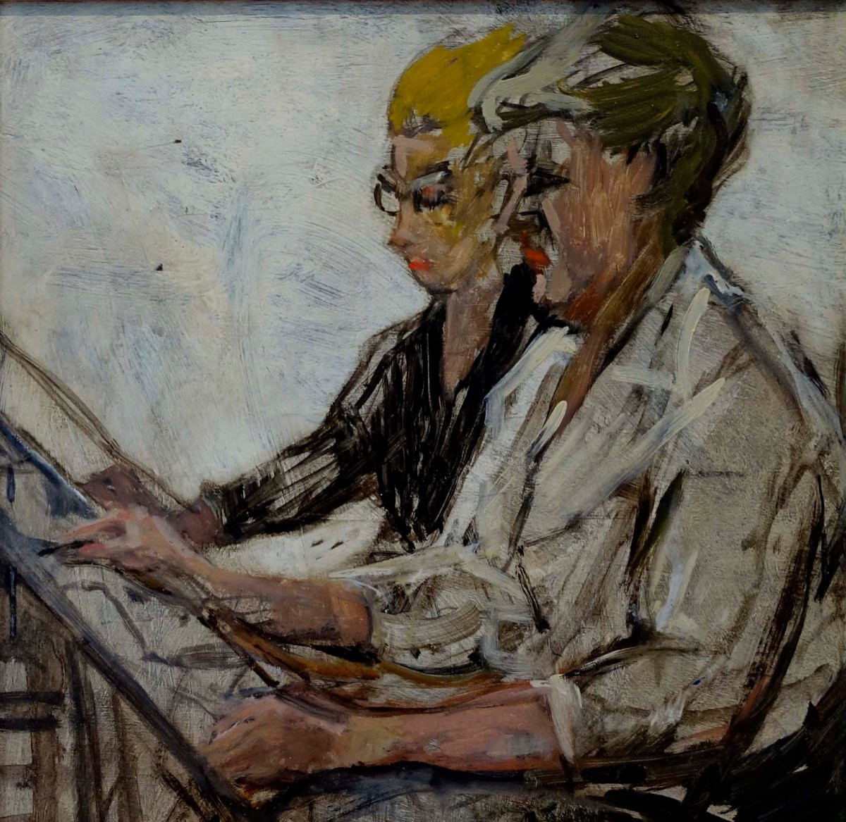 Maurice Leclercq (1919-2014) - At The Workshop 1955 --photo-3