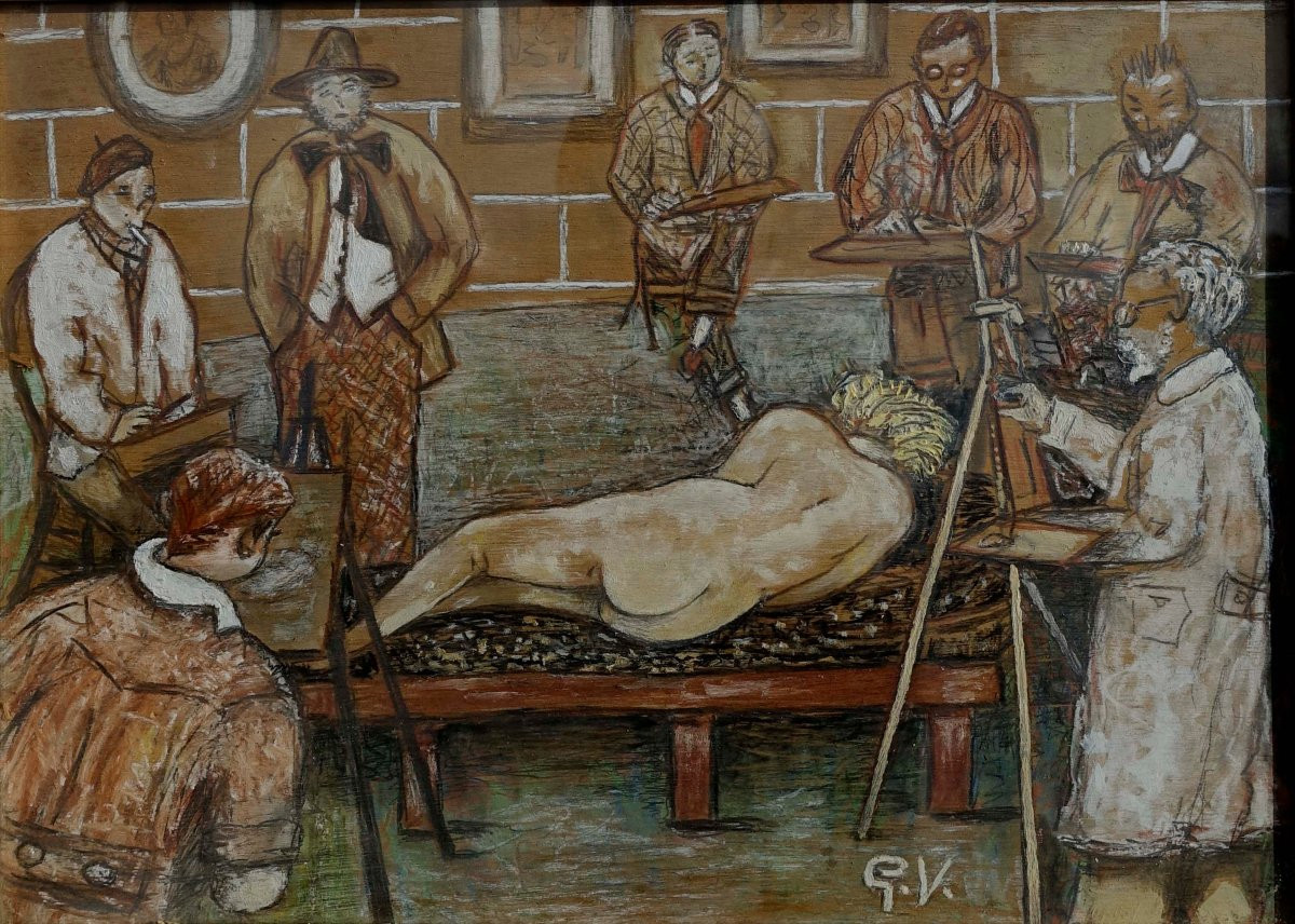 Germaine Verneaux (1897-?) – At The Workshop 1930 --photo-2