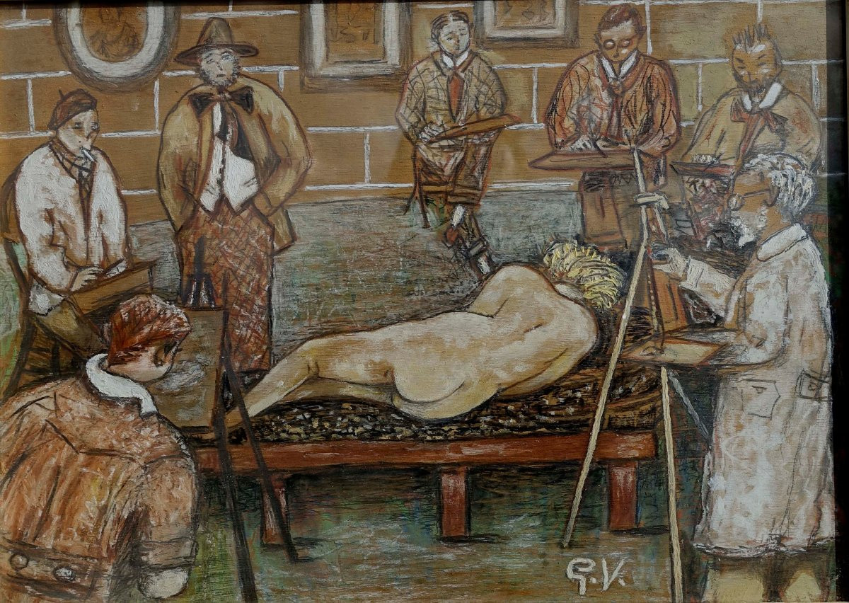 Germaine Verneaux (1897-?) – At The Workshop 1930 --photo-4