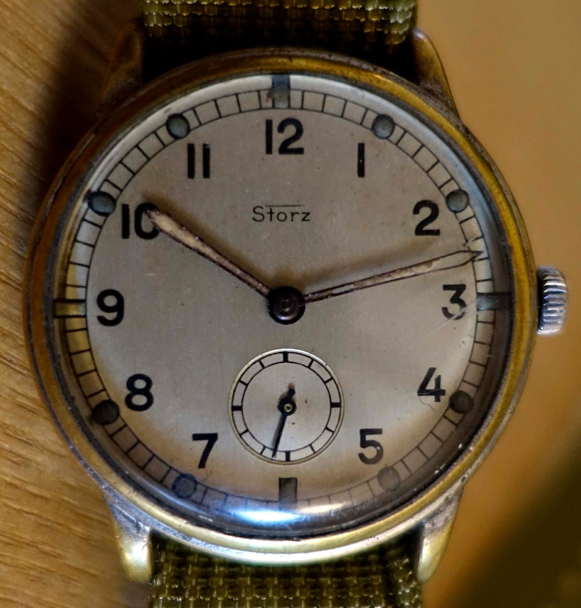 Storz 1943 - Rare Montre Militaire Allemande WW2 --photo-2