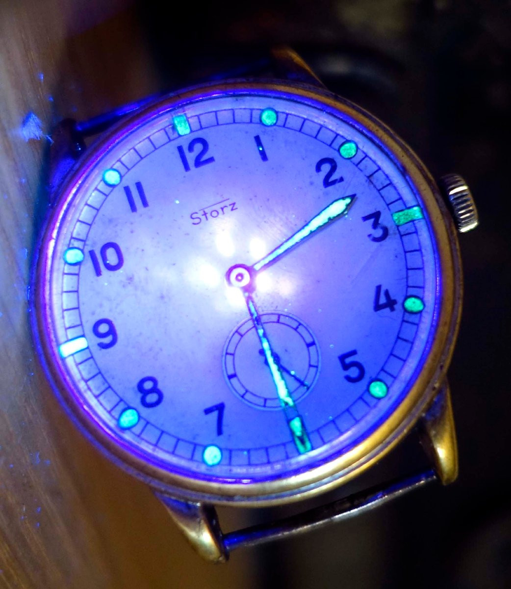 Storz 1943 - Rare Montre Militaire Allemande WW2 --photo-4