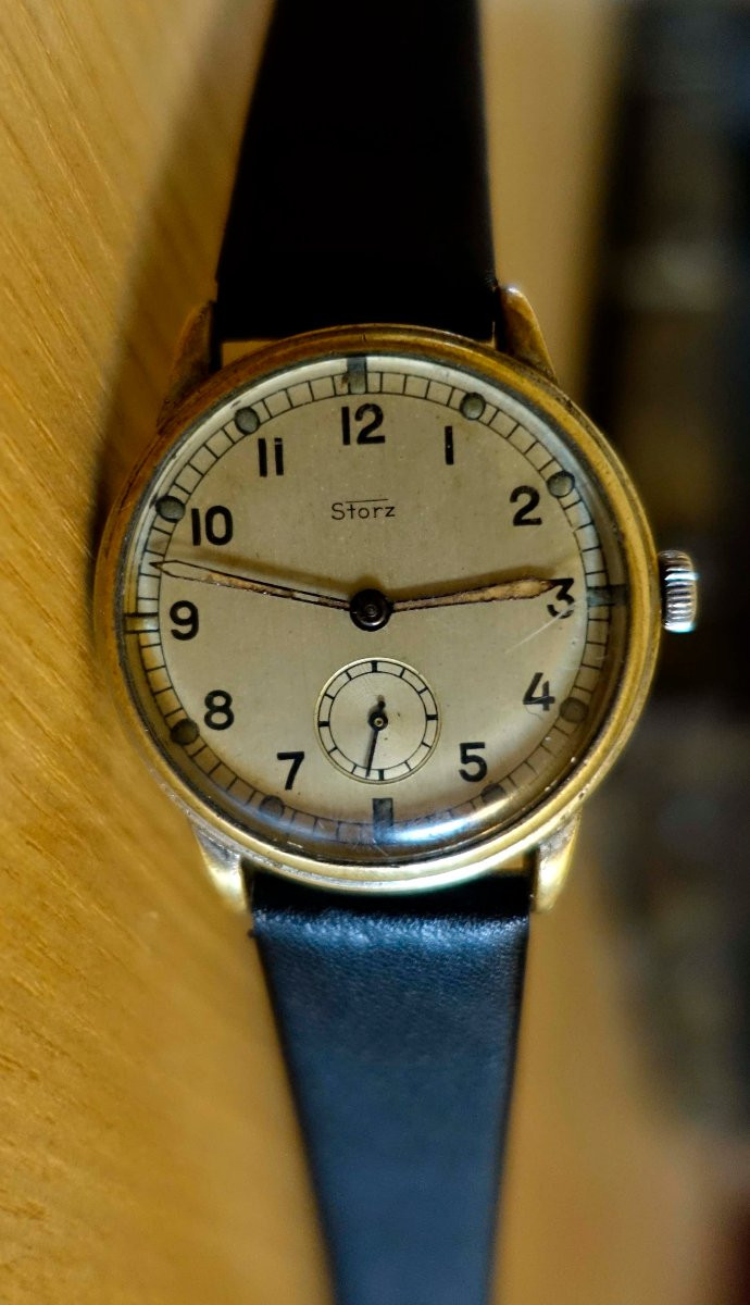 Storz 1943 - Rare Montre Militaire Allemande WW2 --photo-6