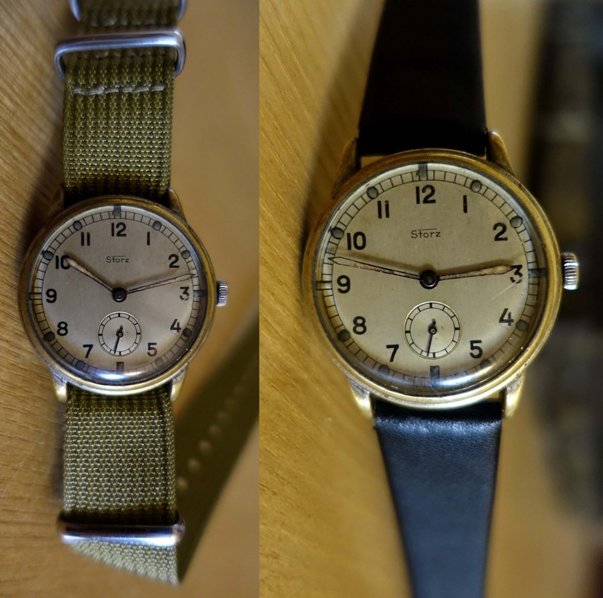 Storz 1943 - Rare Montre Militaire Allemande WW2 -