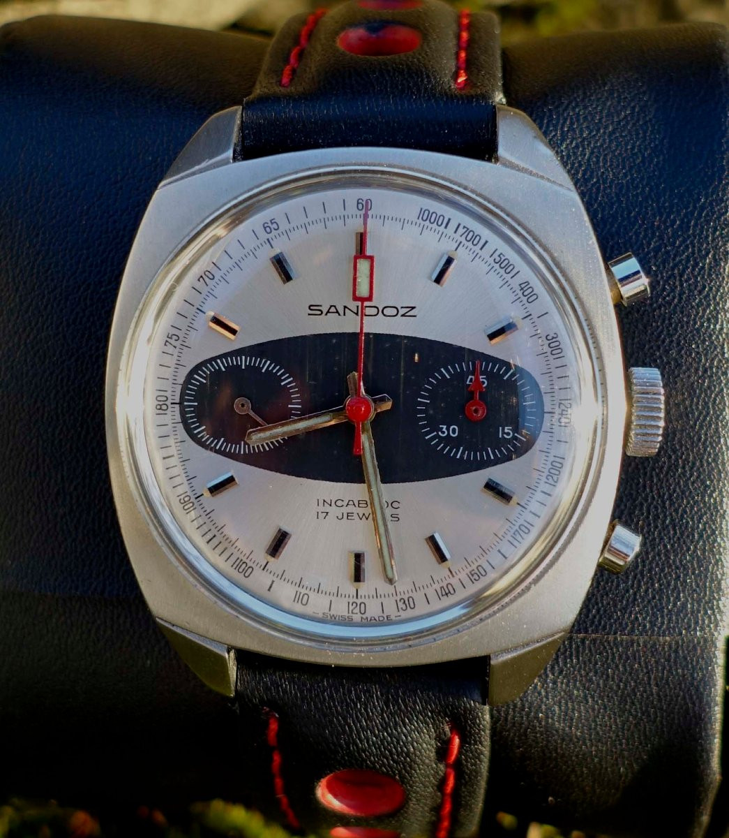 Chrono Sandoz 1970 - Valjoux 7733 - Cadran Surf Board --photo-2