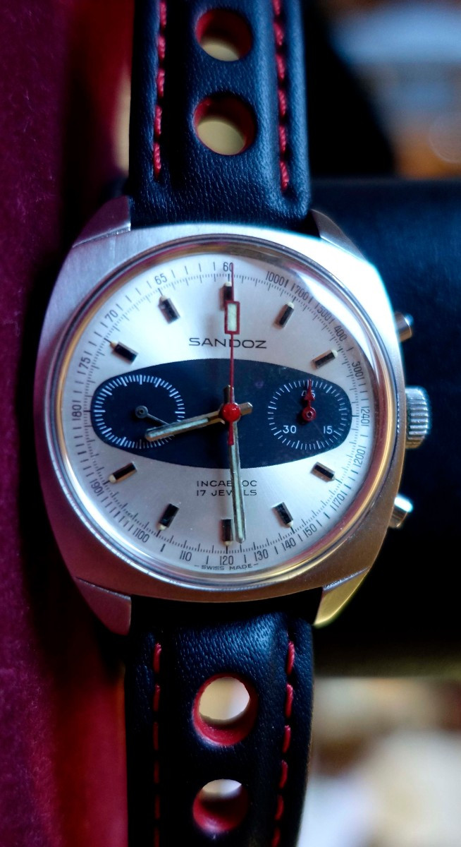 Chrono Sandoz 1970 - Valjoux 7733 - Cadran Surf Board -