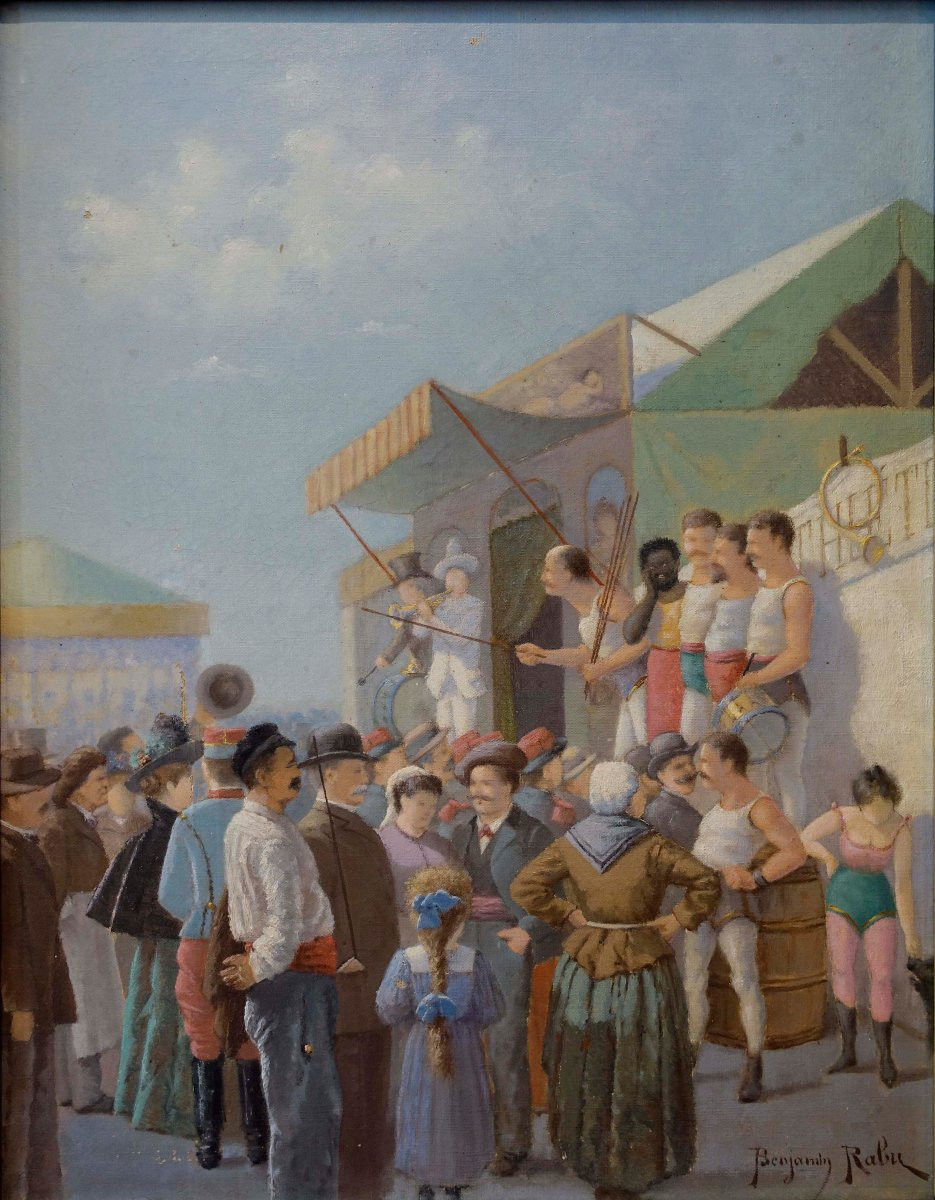 Benjamin Rabu - Les Bateleurs 1885 -  Foire d'Agen --photo-7