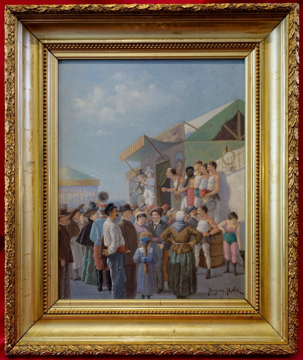 Benjamin Rabu - Les Bateleurs 1885 -  Foire d'Agen -