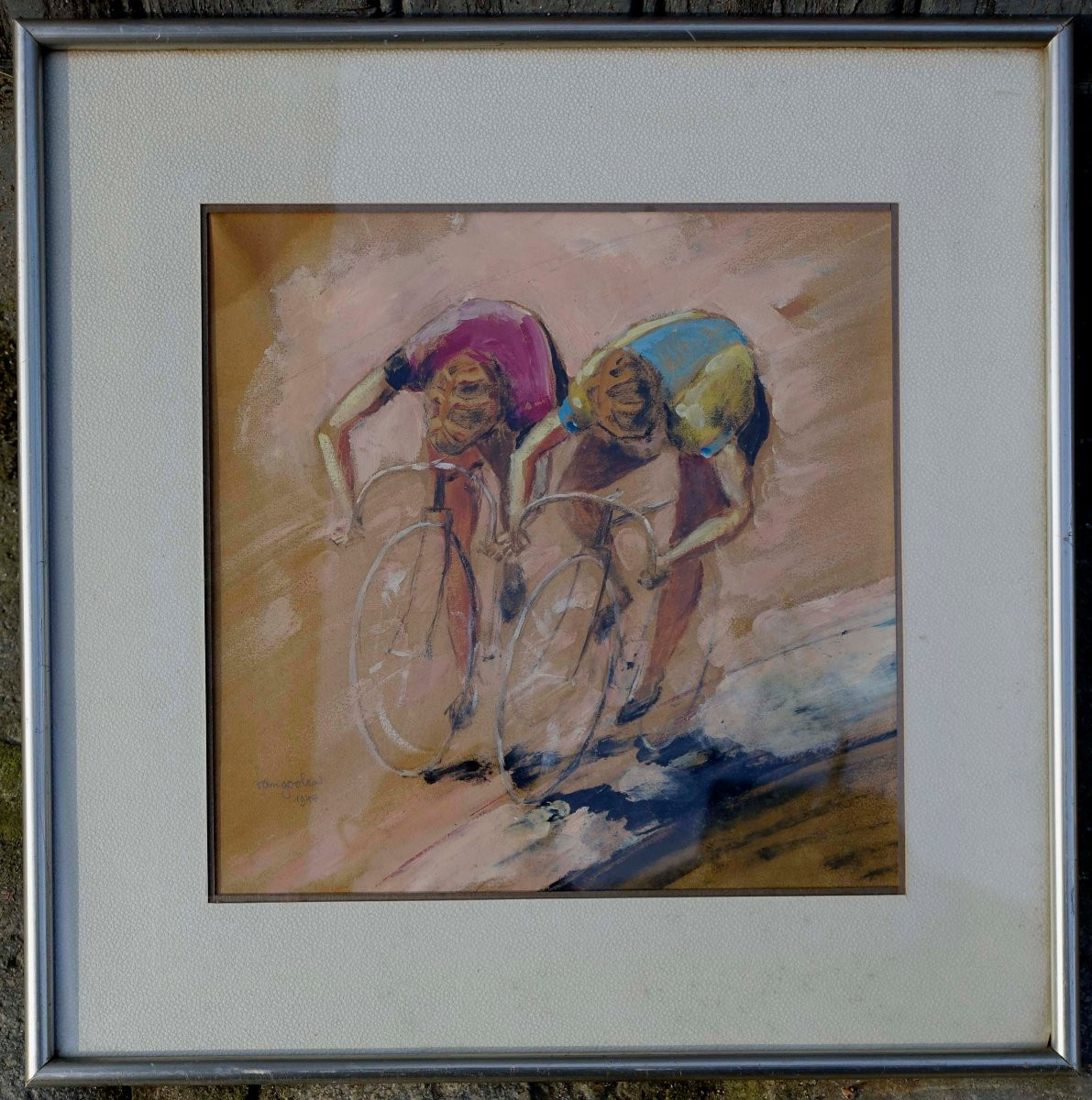 Tony Van Goolen (1924-1985) - Sprint At The Velodrome 1944 - -photo-2