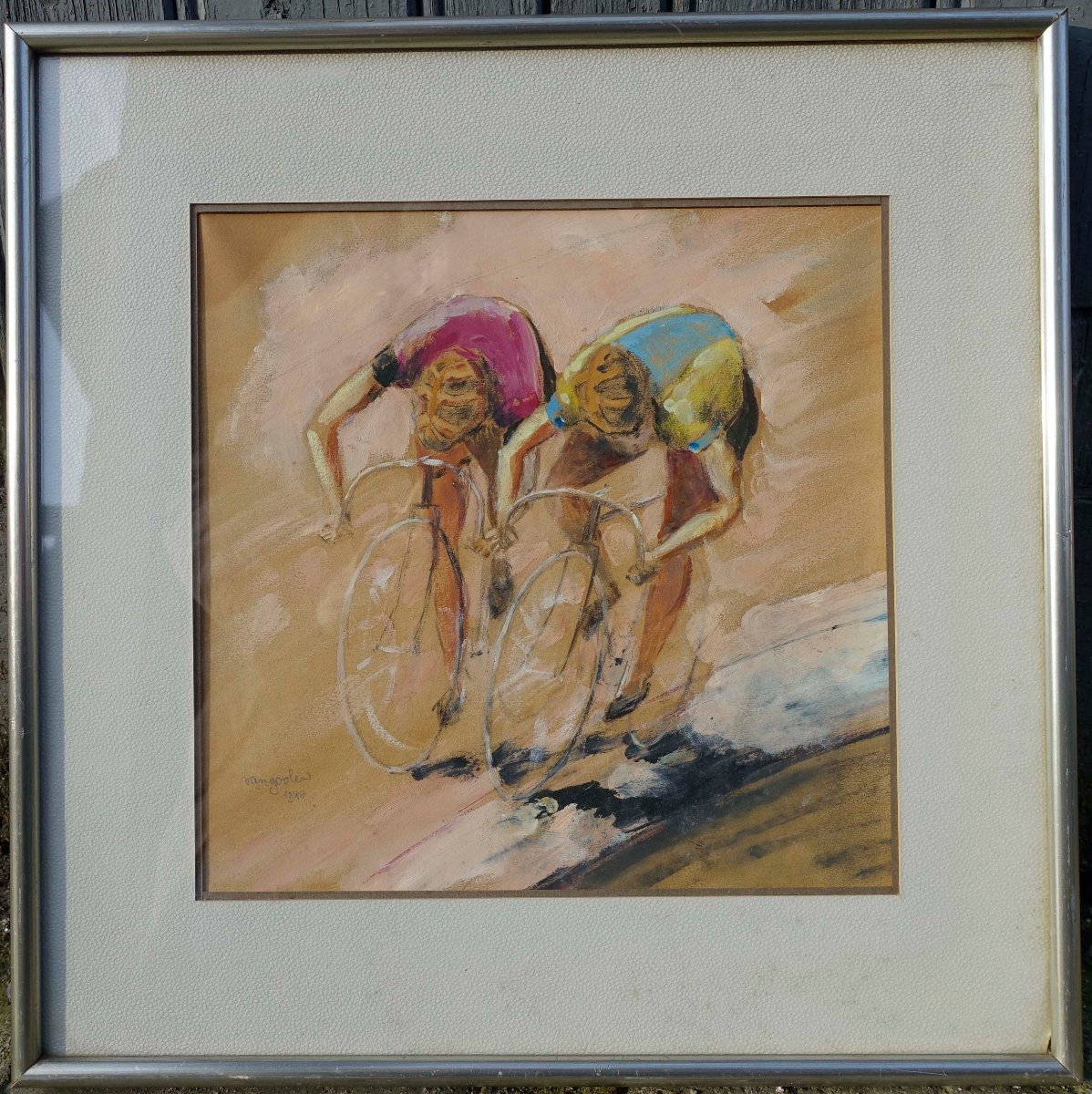 Tony Van Goolen (1924-1985) - Sprint At The Velodrome 1944 - -photo-2