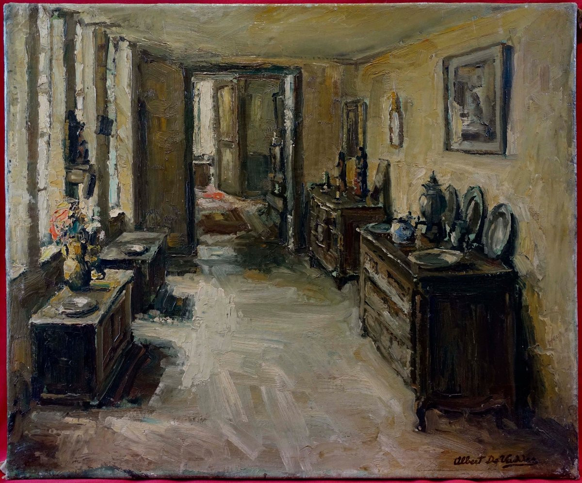Albert De Vadder (1915-1976) - Interior --photo-2