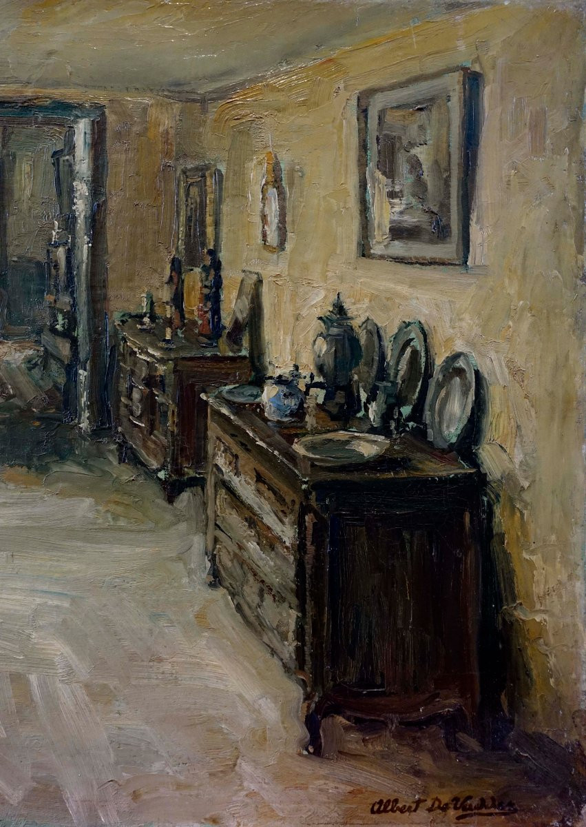 Albert De Vadder (1915-1976) - Interior --photo-4
