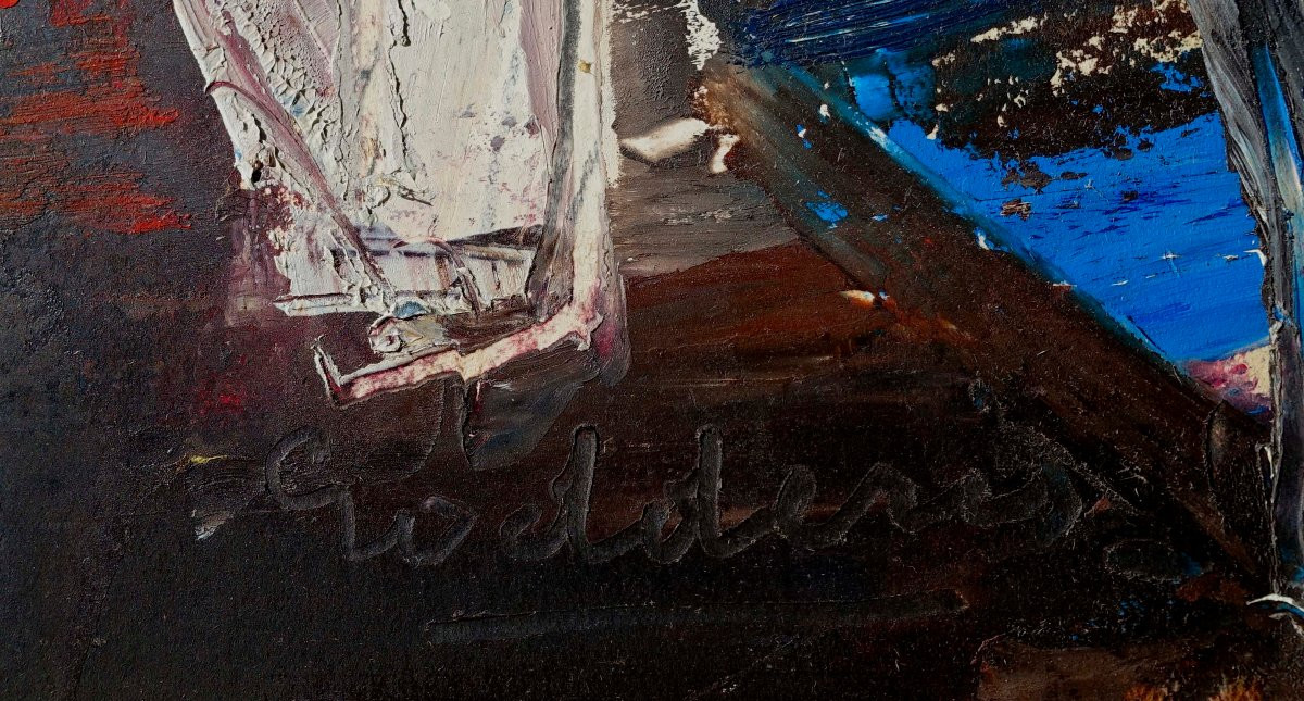 Jack Godderis (1916-1971) - Nu à l'Atelier 1955 --photo-4