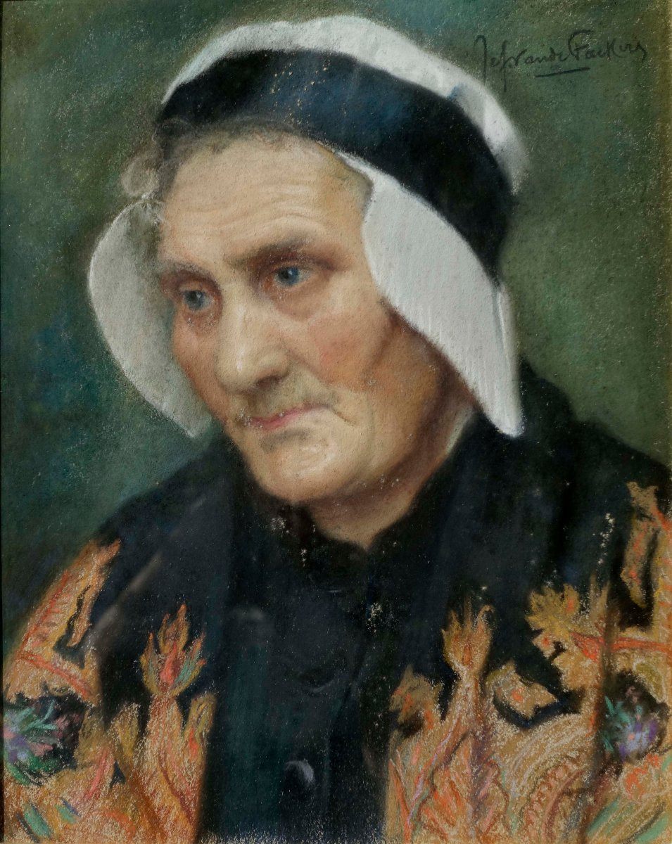 Jef Van De Fackere (1879-1946) - Bruges 1910 - The Lacemaker --photo-2