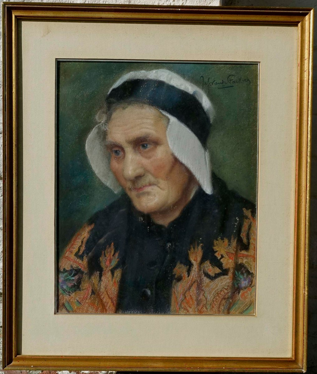 Jef Van De Fackere (1879-1946) - Bruges 1910 - The Lacemaker -