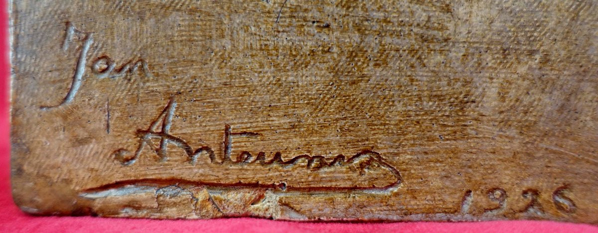 Jan Anceunis (1896-1973) - Pensive 1926 - Pl&acirc;tre d'Atelier --photo-3