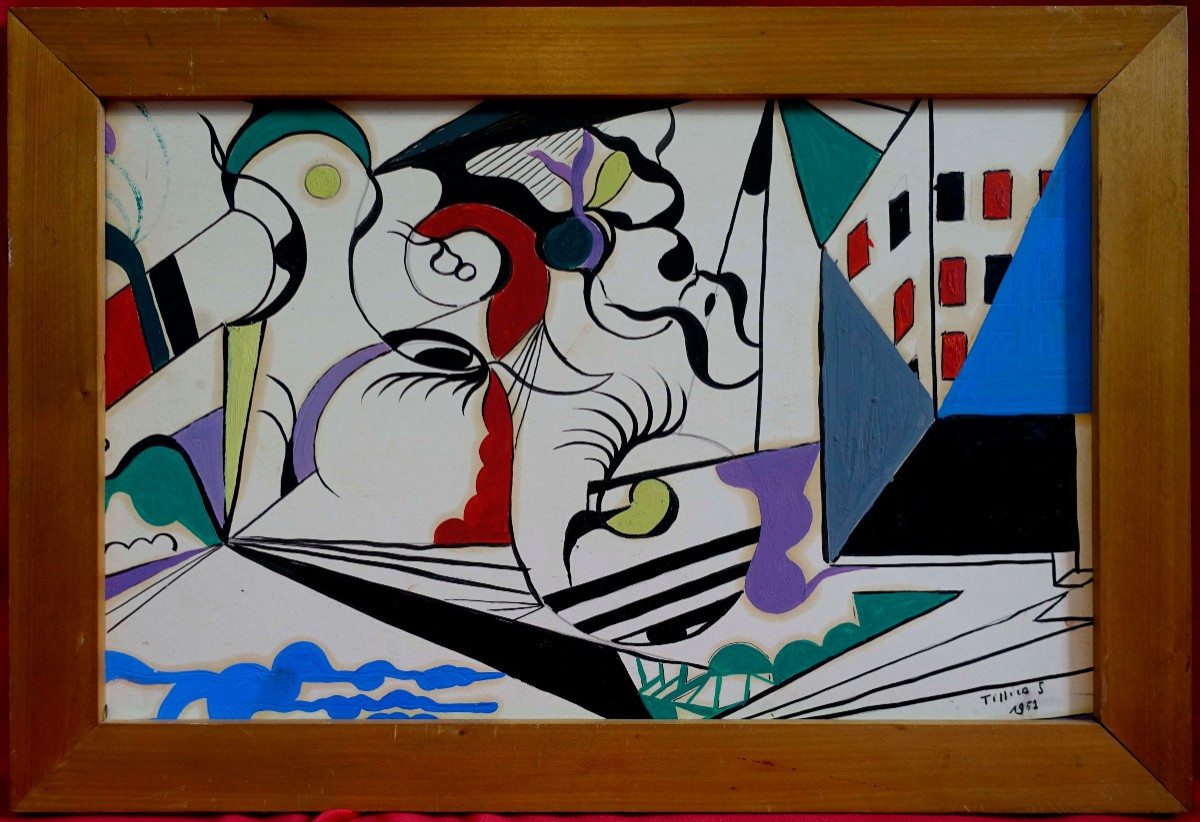 Germaine Tillier (1883-1973) - Abstraction 1951 -