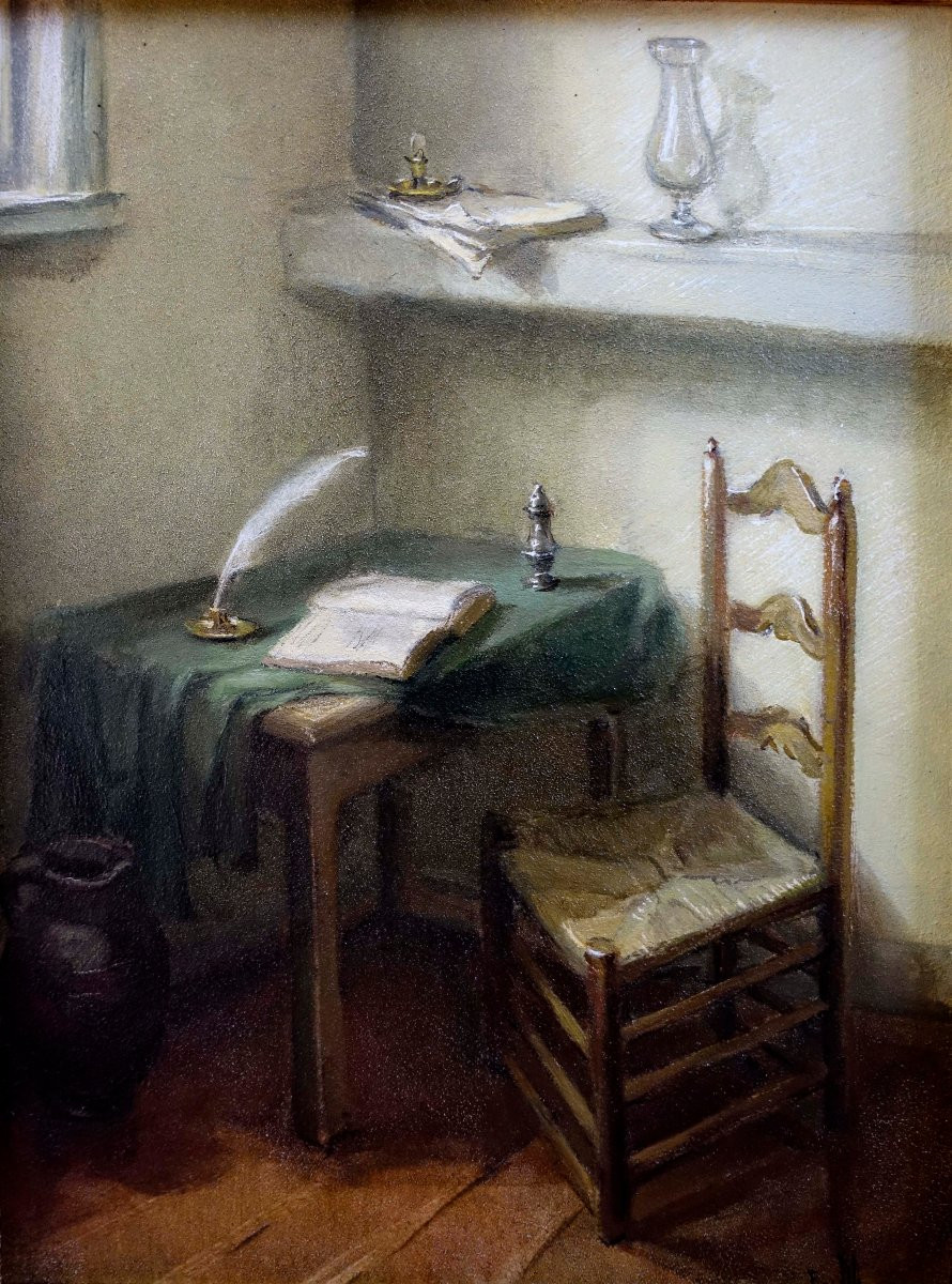 Paul-Victor Maes (1924-2023) - L'Ecritoire 1950 --photo-2