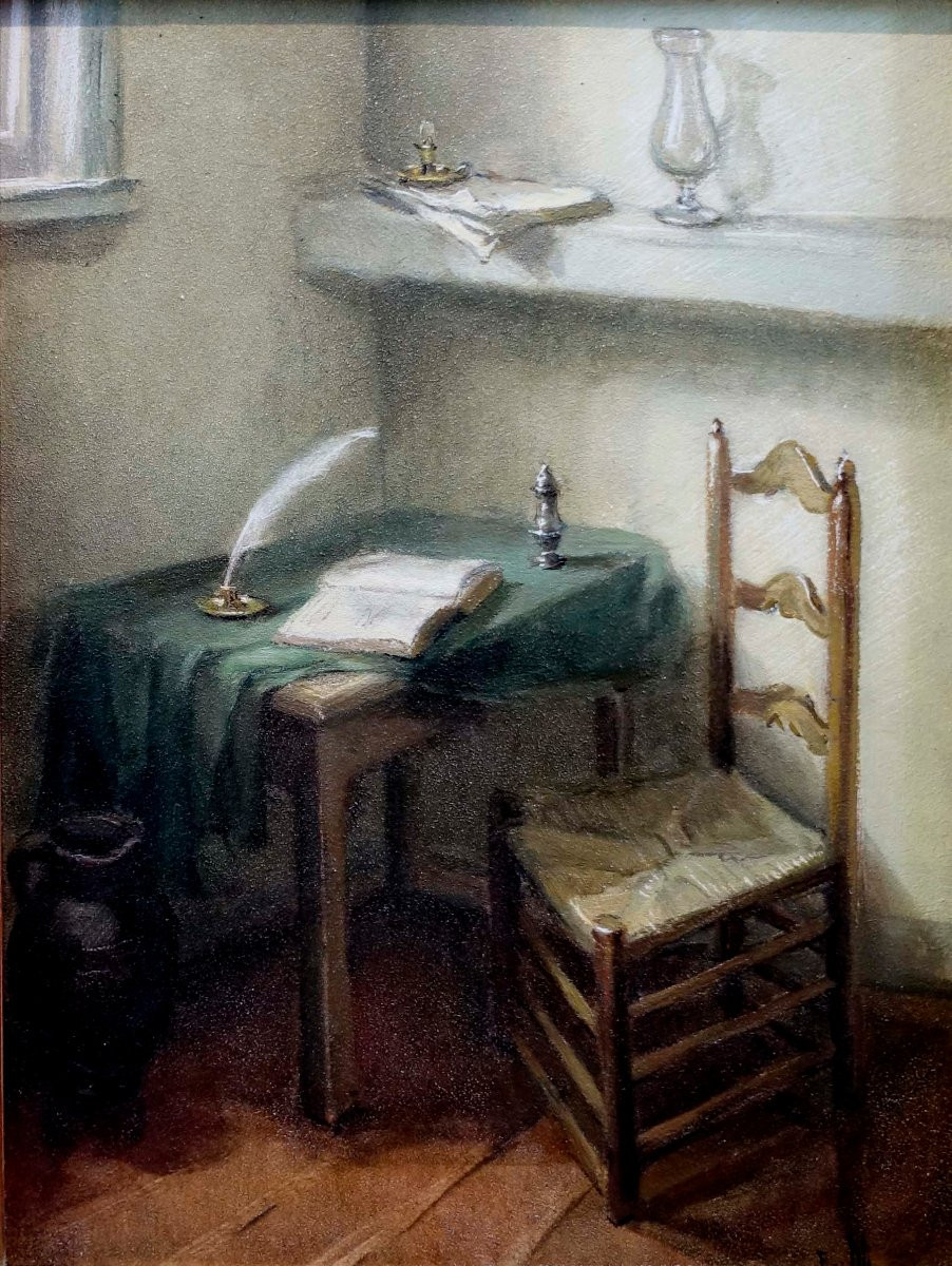 Paul-Victor Maes (1924-2023) - L'Ecritoire 1950 --photo-4