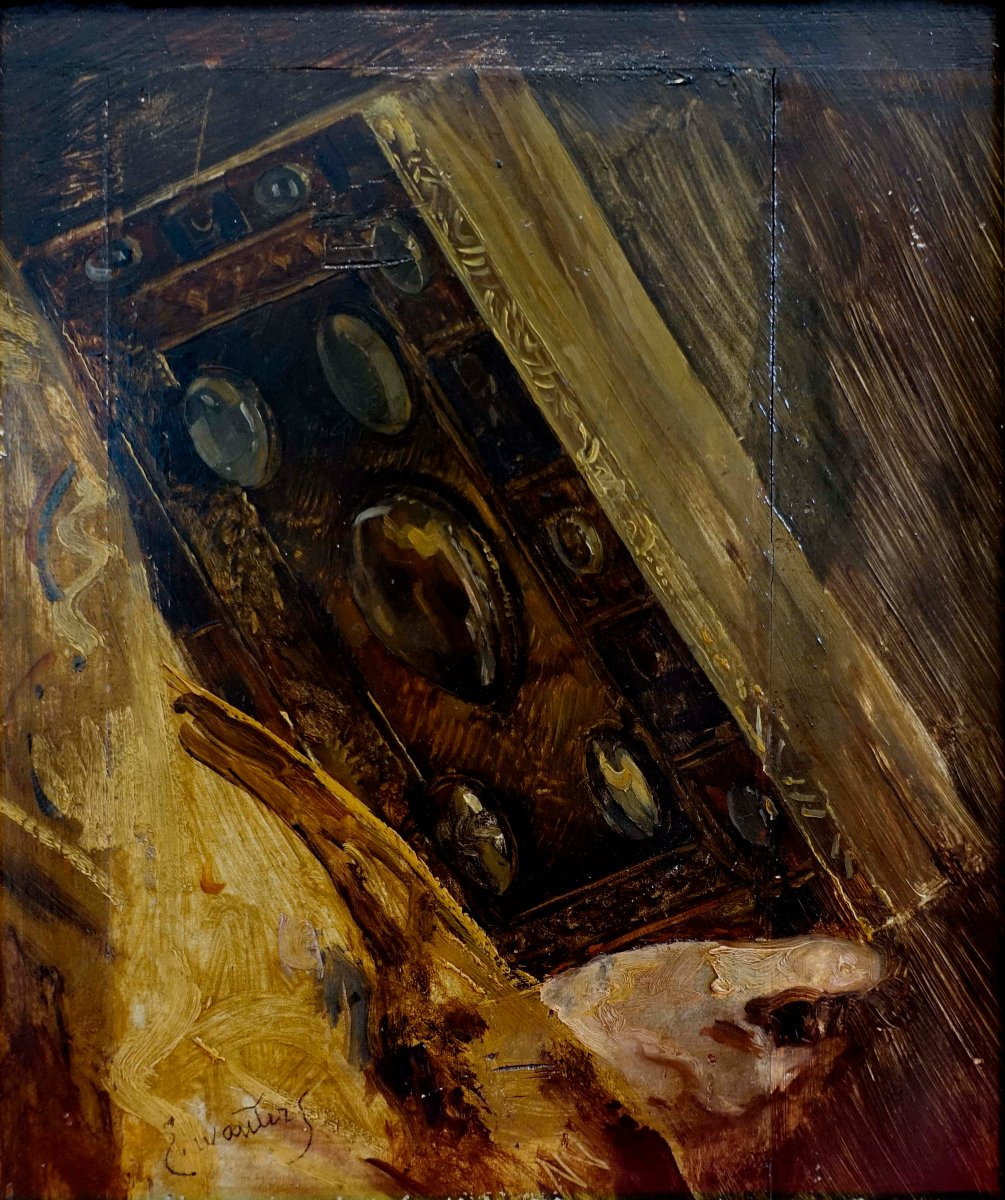 Emile Wauters (1846-1933) - Etude 1878 For Oath Of Mary Of Burgundy --photo-2