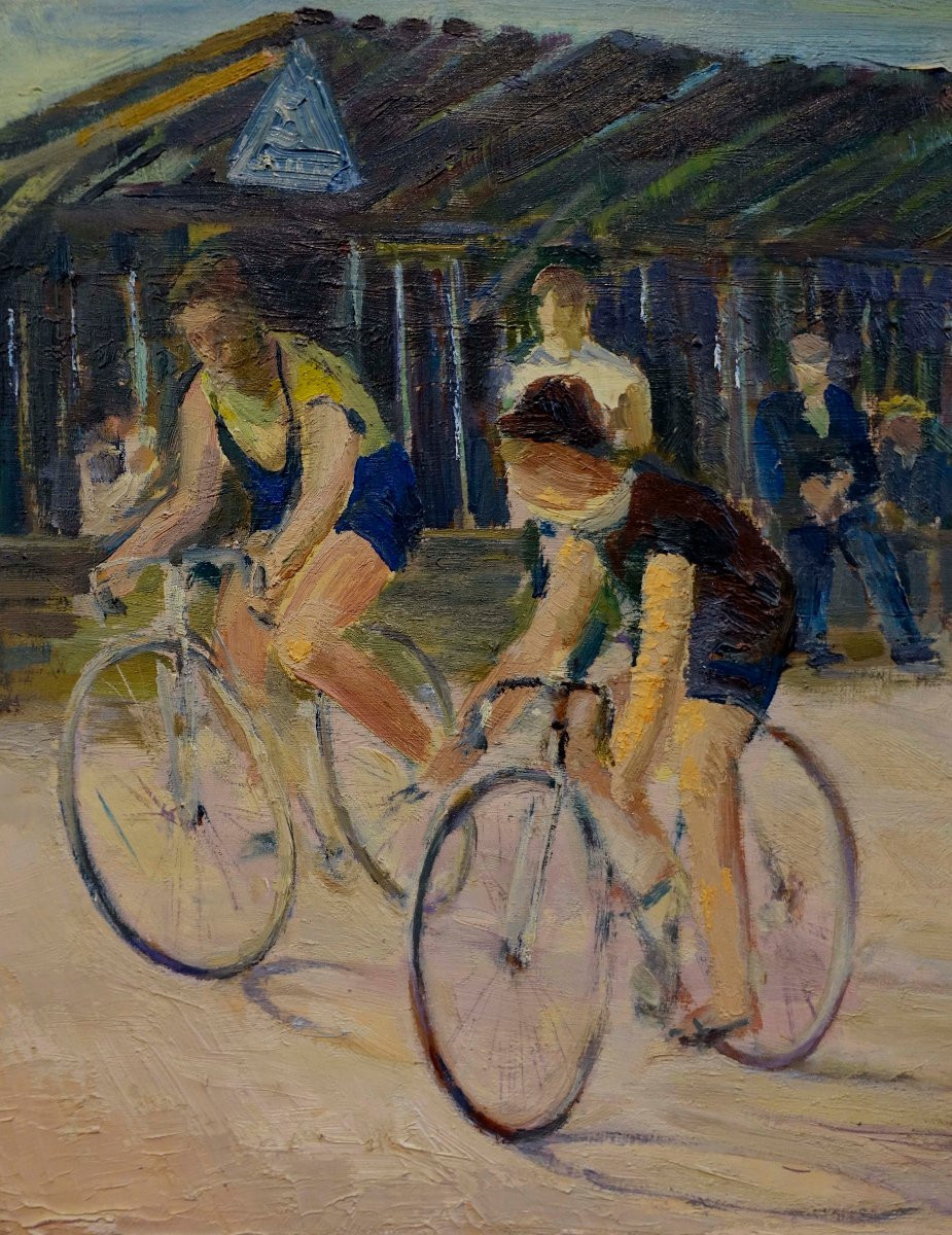 Josef Tilleux (1896-1978) - At The Velodrome, 1950 --photo-3