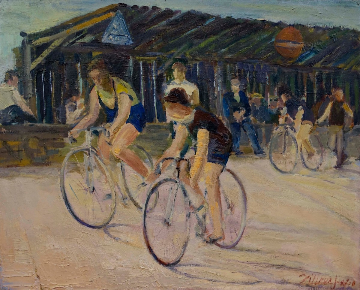Josef Tilleux (1896-1978) - At The Velodrome, 1950 -