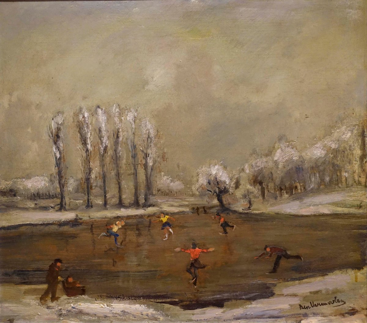 Ben Vermaelen (1915-1967) - Les Patineurs 1950 --photo-2