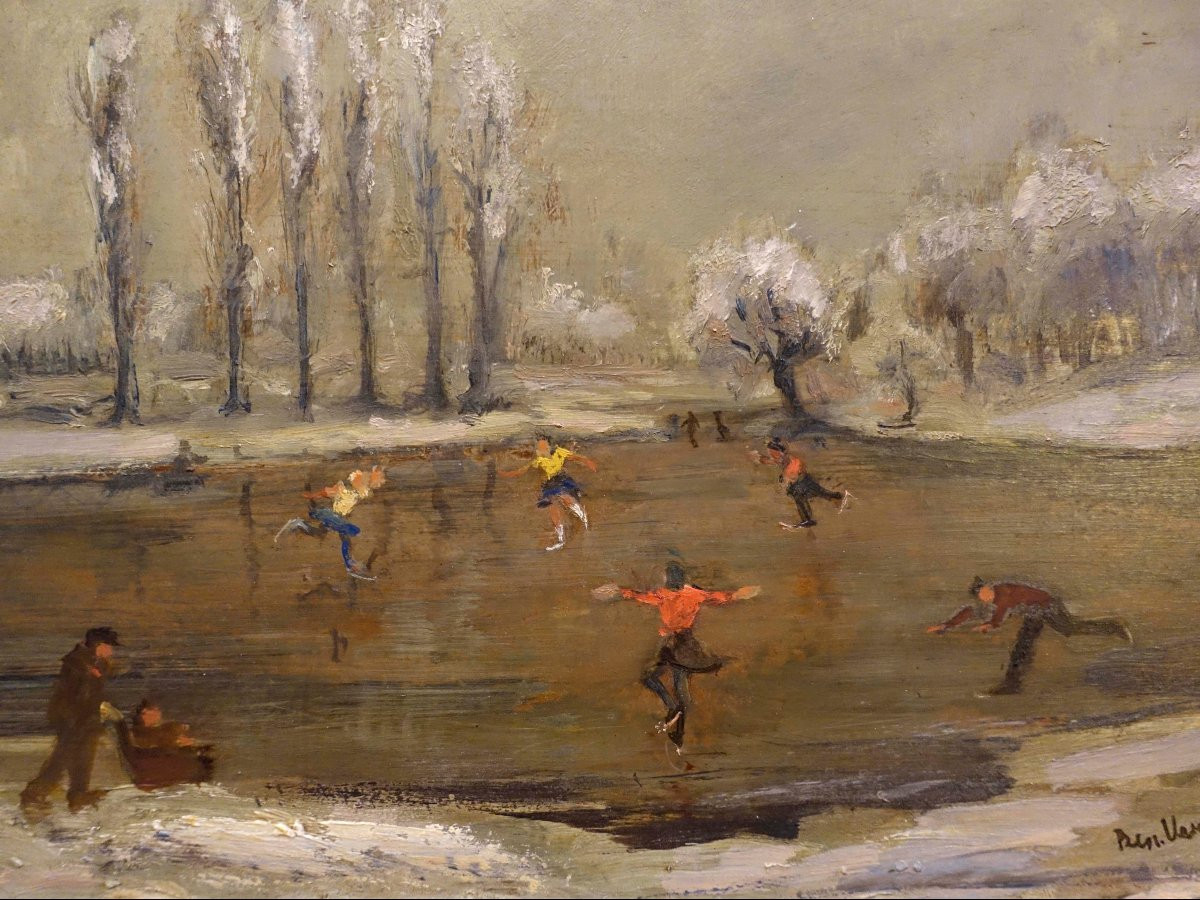 Ben Vermaelen (1915-1967) - Les Patineurs 1950 --photo-3
