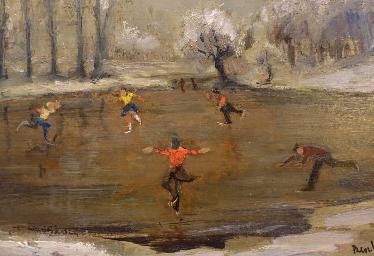 Ben Vermaelen (1915-1967) - Les Patineurs 1950 --photo-4