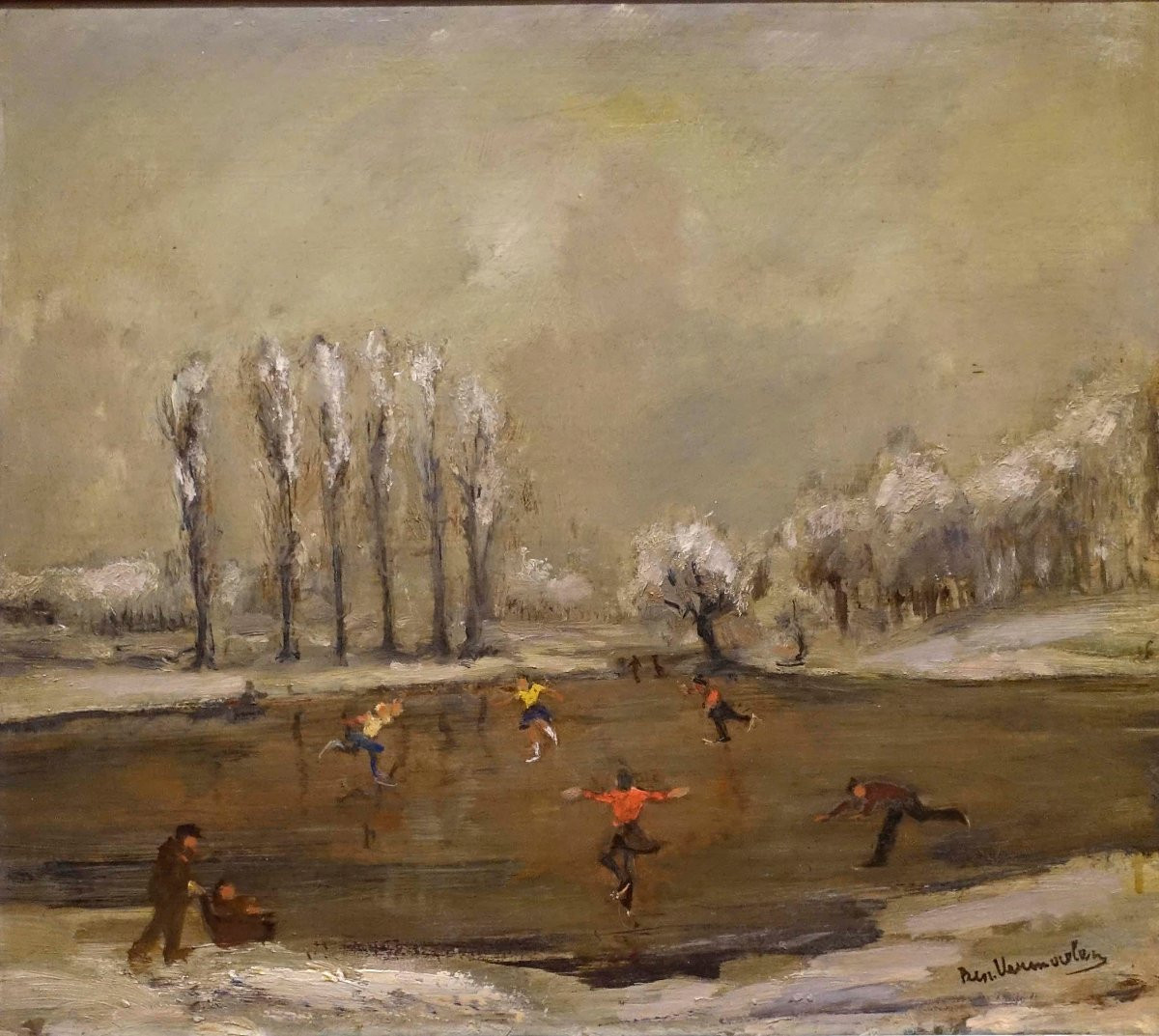 Ben Vermaelen (1915-1967) - Les Patineurs 1950 --photo-4