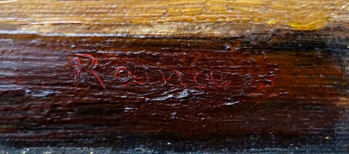 L'Atelier du Peintre - Rome 1953 - Signature à Déchiffrer --photo-1