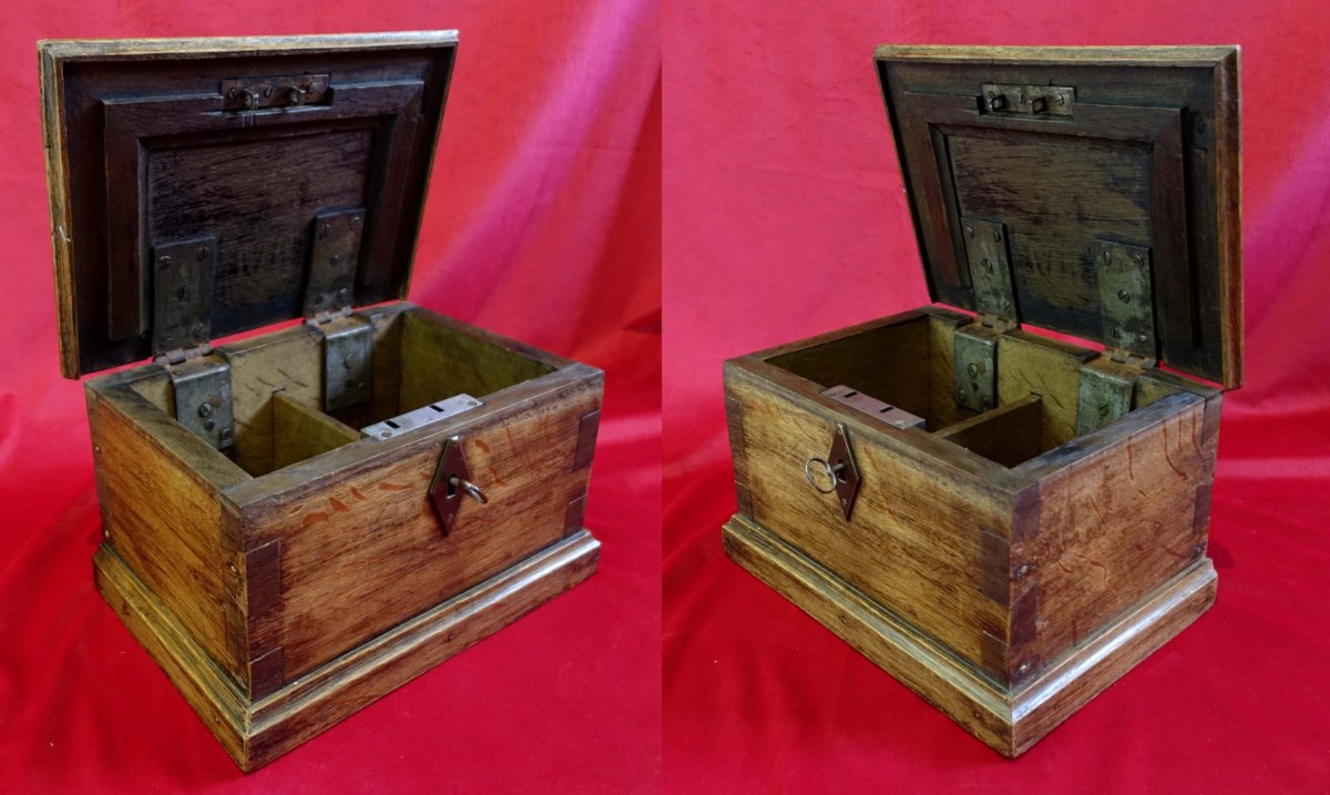 Small Chest 1880 - Original Key And Lock --photo-3