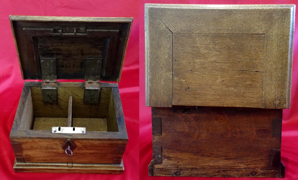 Small Chest 1880 - Original Key And Lock --photo-2