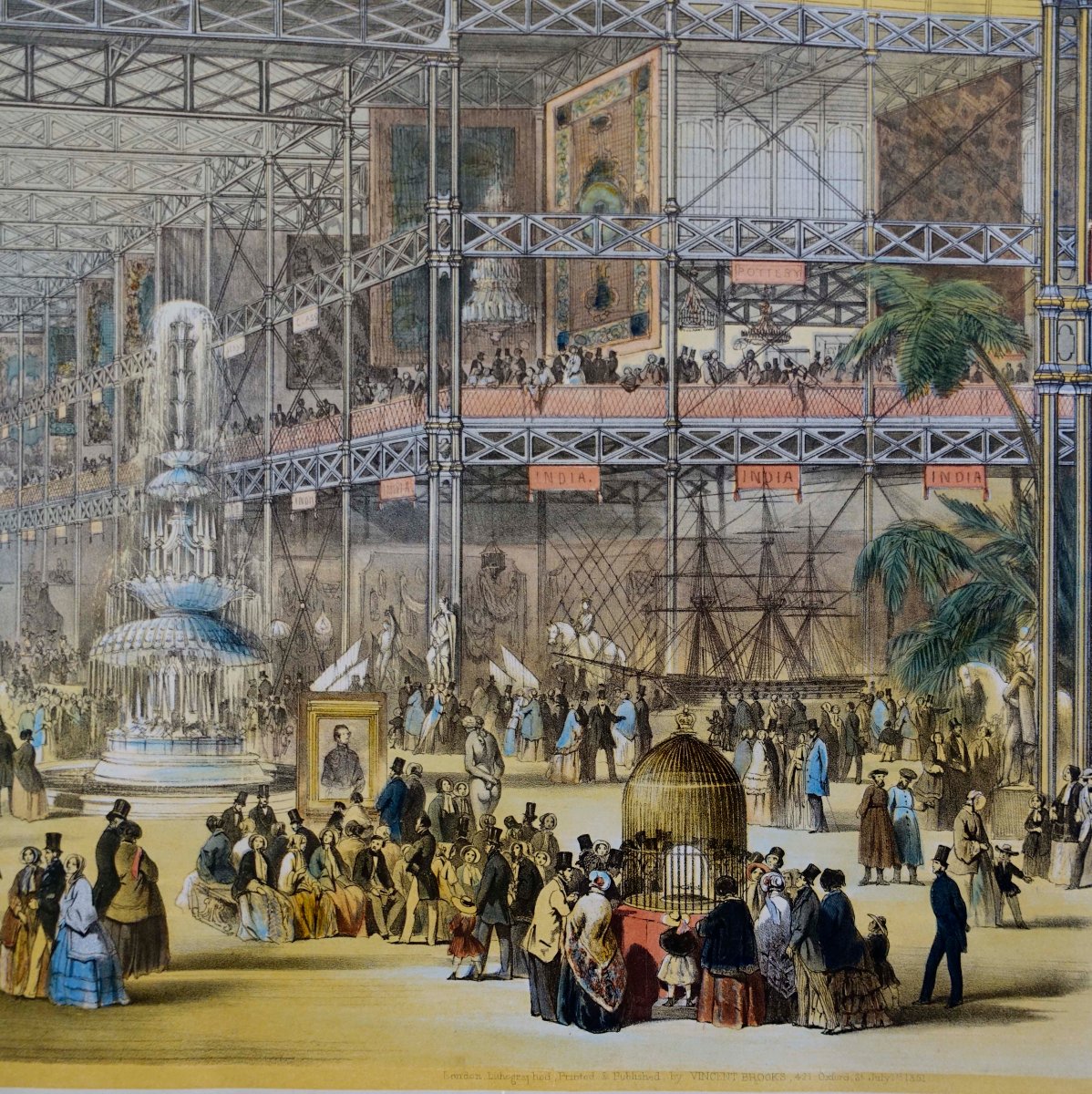 Grande Exposition - Crystal Palace 1851 - Original Poster In Frame --photo-3
