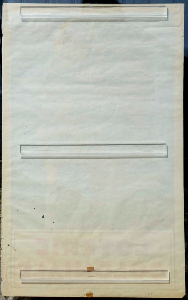Loterie Coloniale 1934 - Rare Affiche Originale Encadr&eacute;e - -photo-4