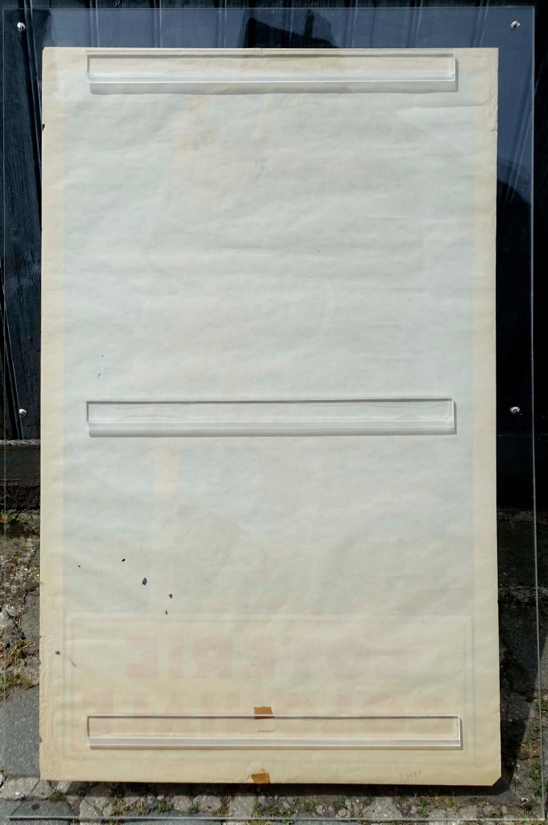 Loterie Coloniale 1934 - Rare Affiche Originale Encadr&eacute;e - -photo-1
