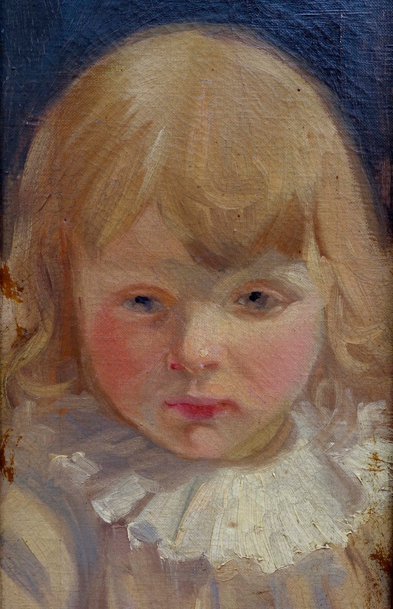 Portrait d'Enfant 1880 - Paraphe &agrave; Identifier --photo-4