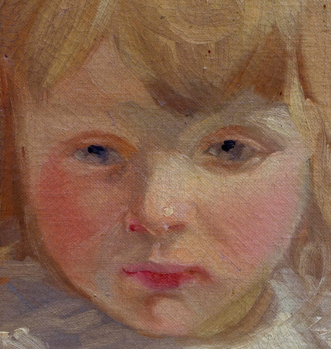 Portrait d'Enfant 1880 - Paraphe &agrave; Identifier --photo-1
