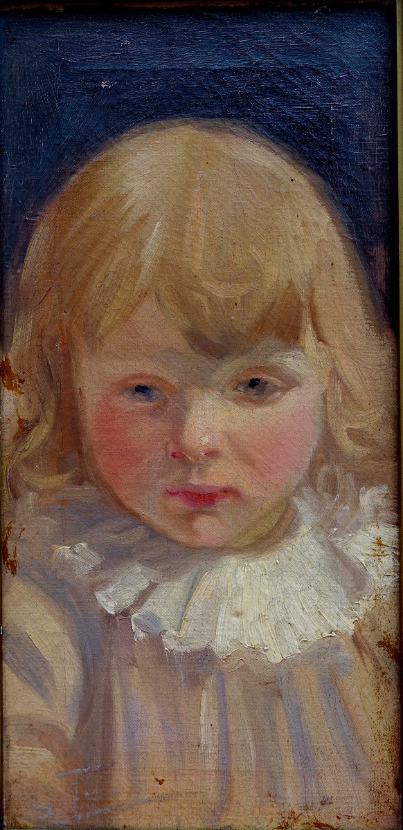 Portrait d'Enfant 1880 - Paraphe &agrave; Identifier --photo-5