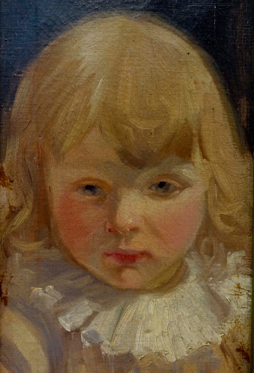 Portrait d'Enfant 1880 - Paraphe &agrave; Identifier --photo-6
