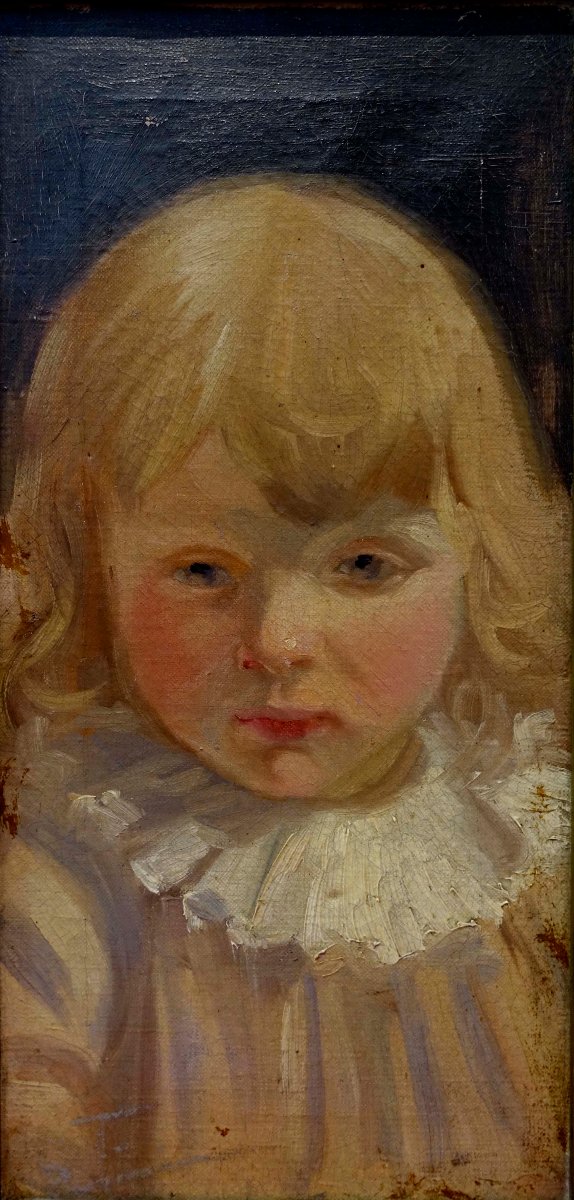 Portrait d'Enfant 1880 - Paraphe &agrave; Identifier --photo-8