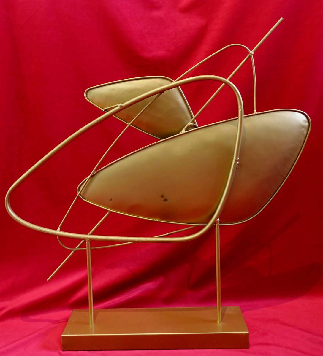 Sculpture Abstraite Métal Emaillé --photo-1