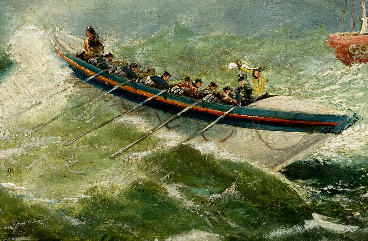 British Navy, Circa 1880 - Rowers And A Goodwin Light Ship --photo-1